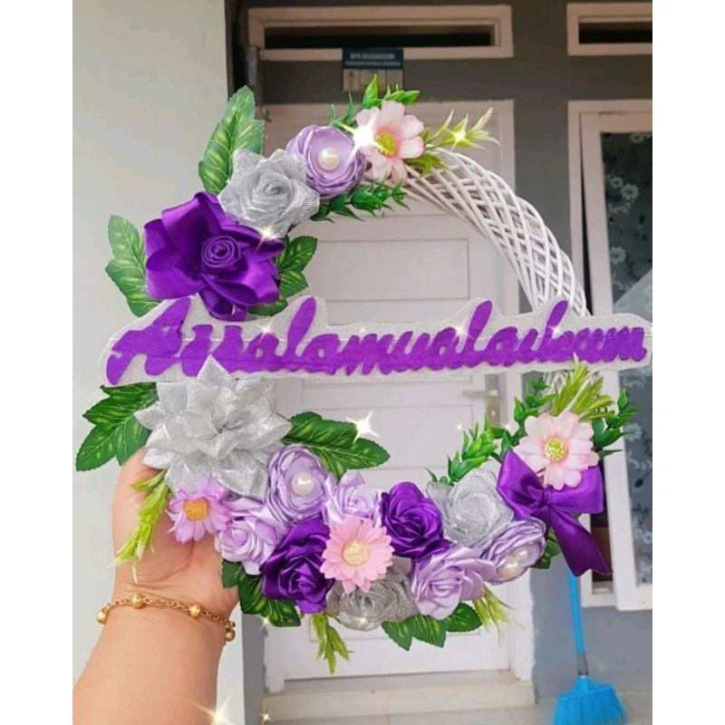 Jual Wall Decor Hiasan Dinding Hiasan Pintu Assalamualaikum Wreath