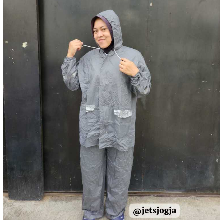 Jual Jas Hujan Stelan Spacy Dolphin Blue Jaket Celana Shopee Indonesia