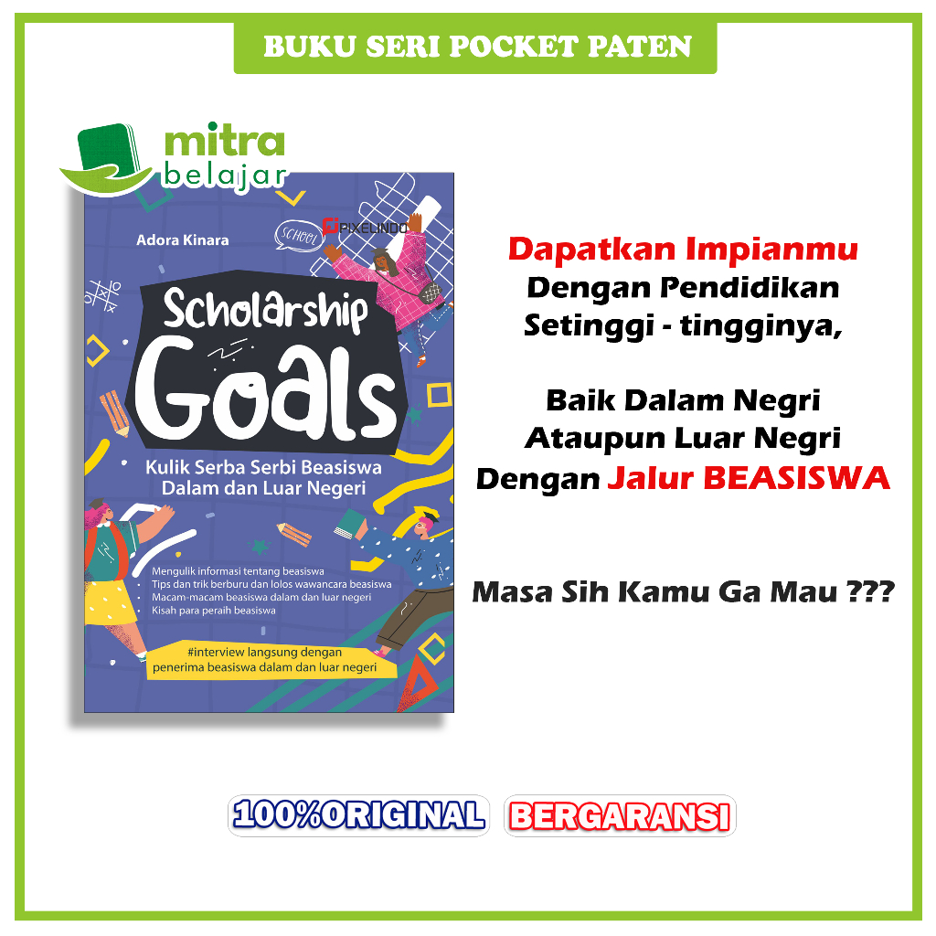 Jual Buku Beasiswa Scholarship Goals Kulik Serba Serbi Beasiswa Dalam