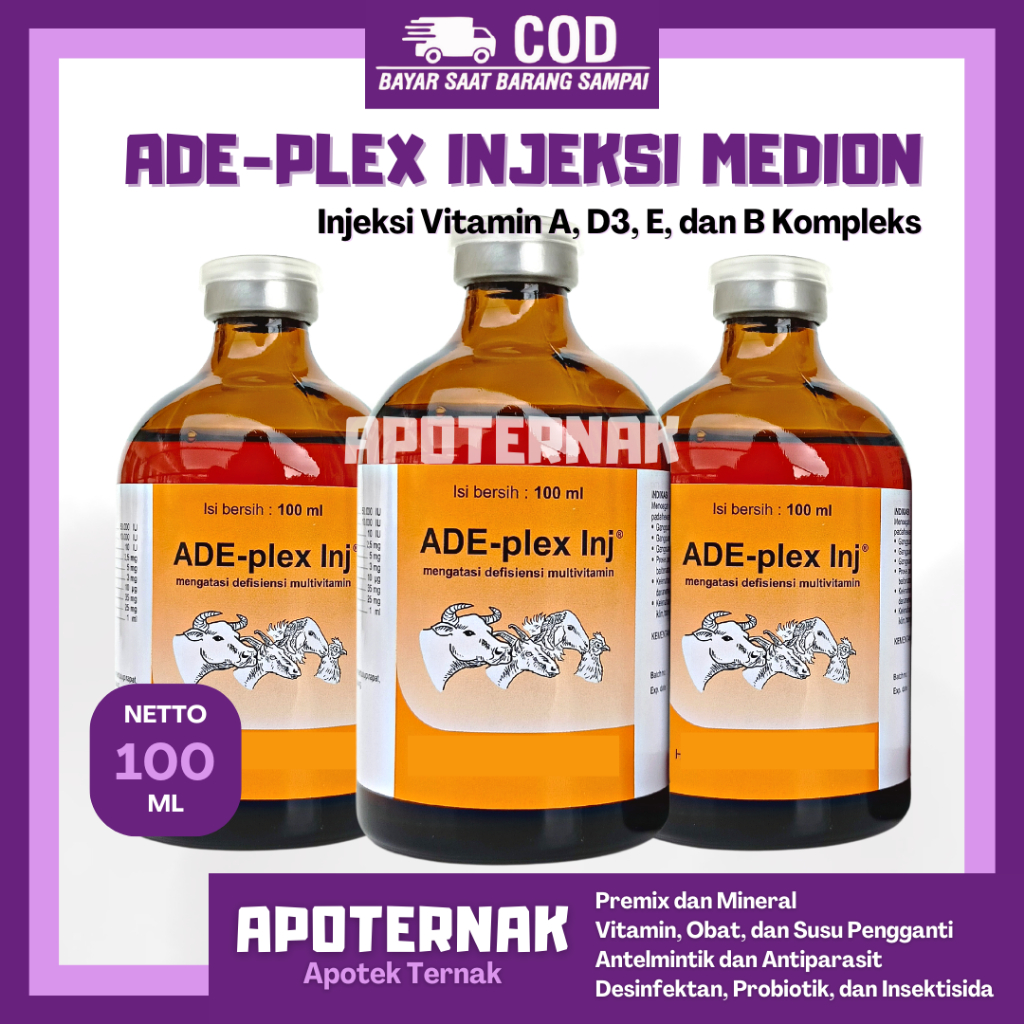 Jual ADE PLEX Inj Medion 100 ML Vitamin ADE Dan B Complex Lengkap