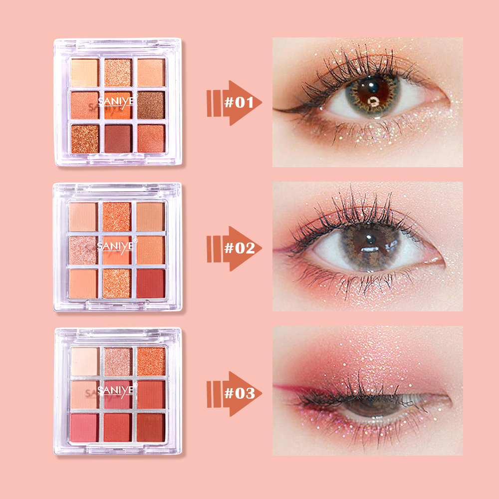 Jual Saniye Eyeshadow Palette Bright Nude Peach Shopee Indonesia