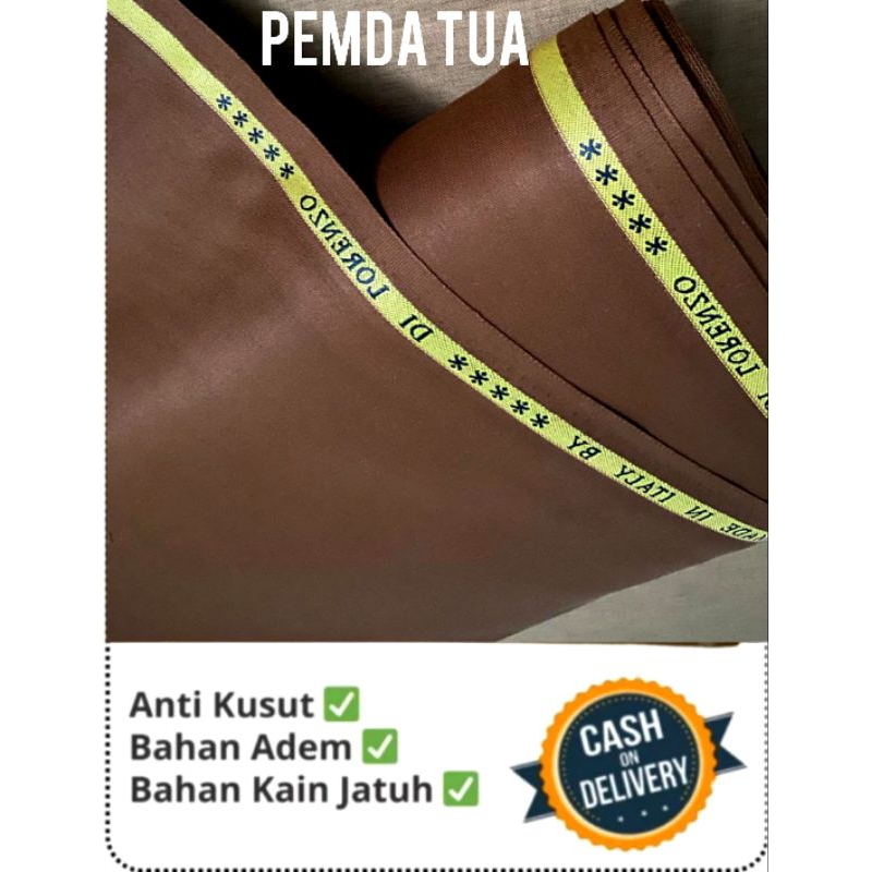 Jual KAIN COKLAT KHAKI METERAN PEMDA KHAKI TUA BAJU PEMDA PNS ASN