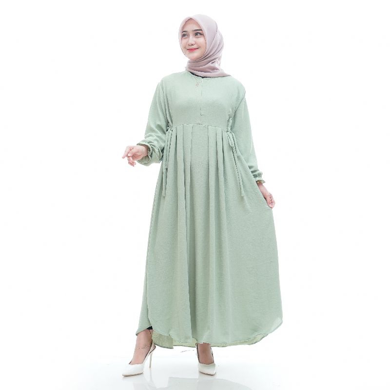 Jual Gamis Chibi Nikita Dress Tali Samping Crinkle Airflow Premium