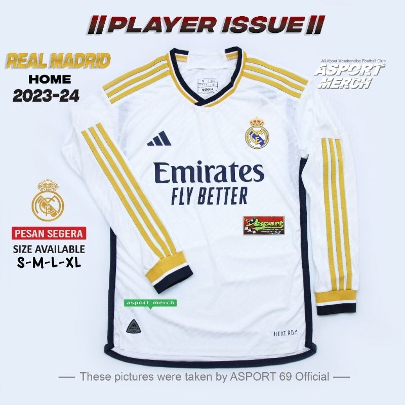 Jual Pi Longsleeve Long Sleeve Jersey Bola Real Madrid Home Pi Player