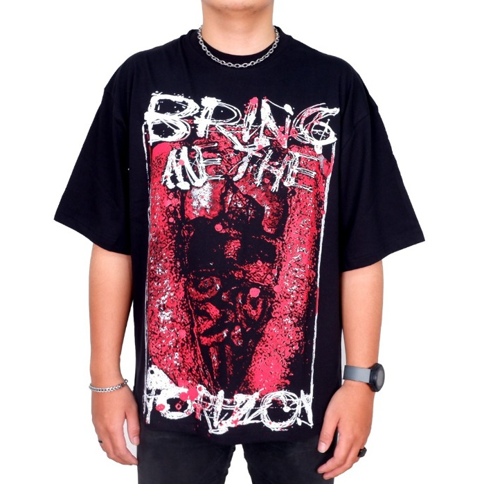 Jual Bring Me The Horizon Autopsy Black Oversized Shiirt Kaos Baju