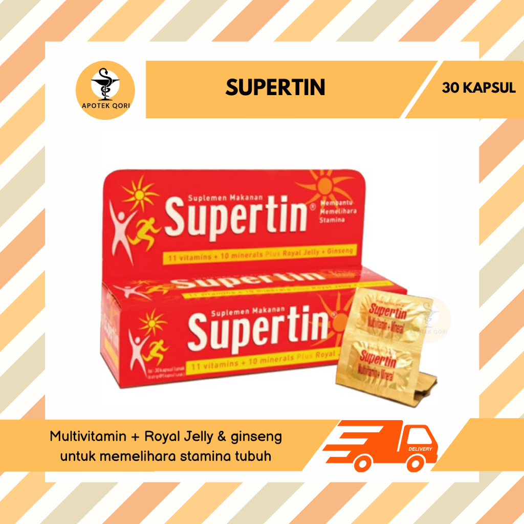 Jual Supertin Box Kapsul Multivitamin Stamina Royal Jelly Ginseng