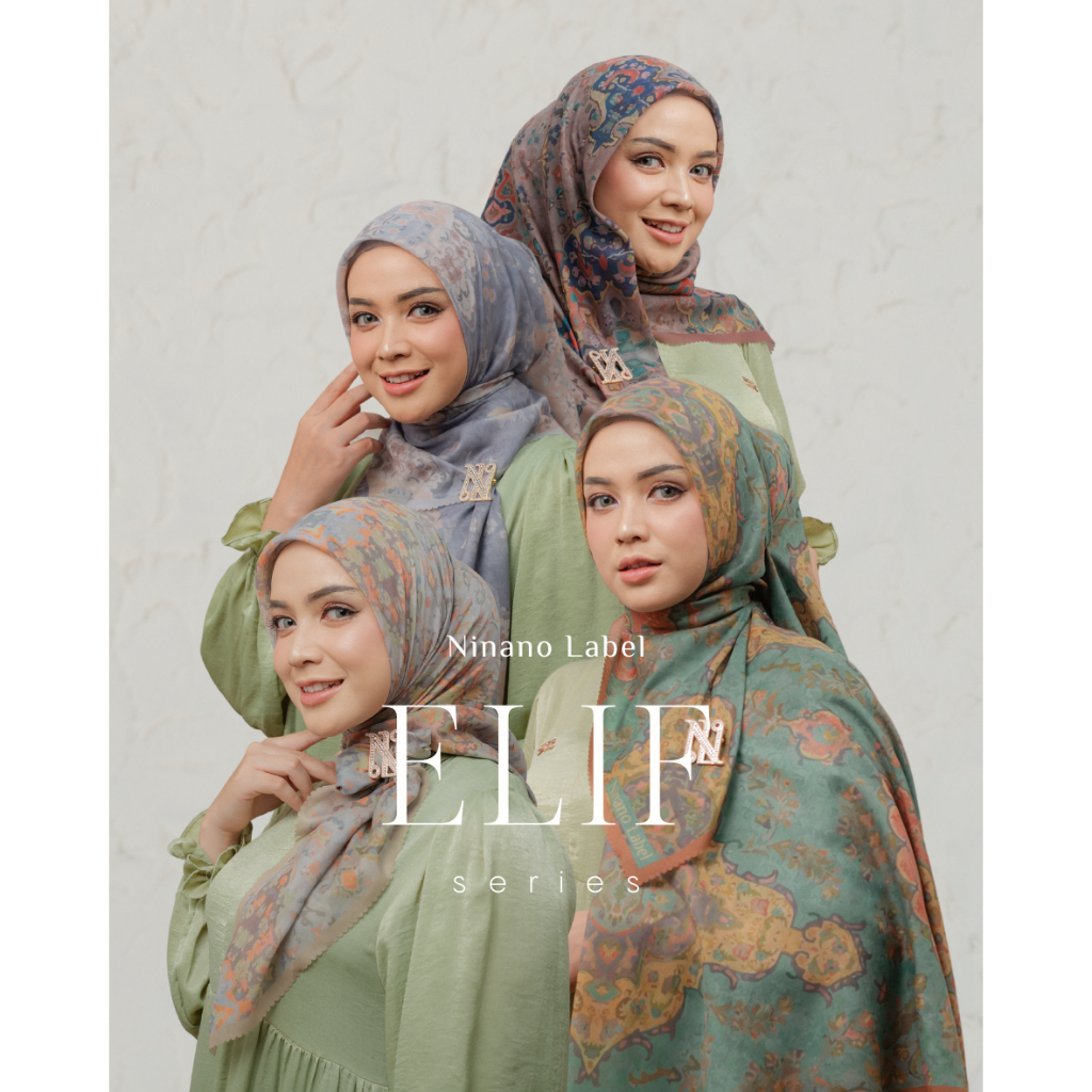 Jual Elif Series Ninano Label Scraft Segi Empat Hijab Segi Empat