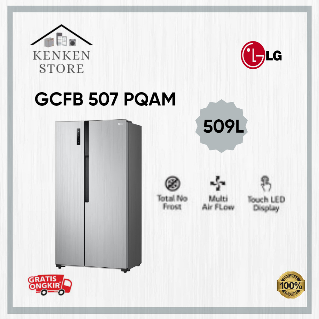 Jual KUJLKAS SIDE BY SIDE LG 2 PINTU GCFB507PQAM SILVER GCFB507PGAM