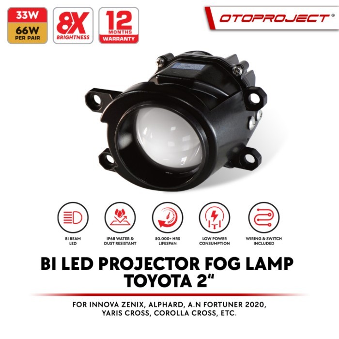 Jual Fog Lamp Foglamp Otoproject Bi Led 2 33 Watt Yaris Cross