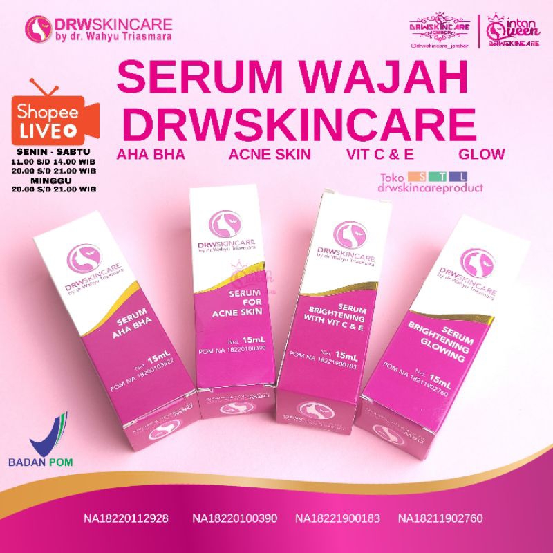 Jual Serum Drw Skincare Vit Ce Glowing Acne Aha Bha Shopee Indonesia