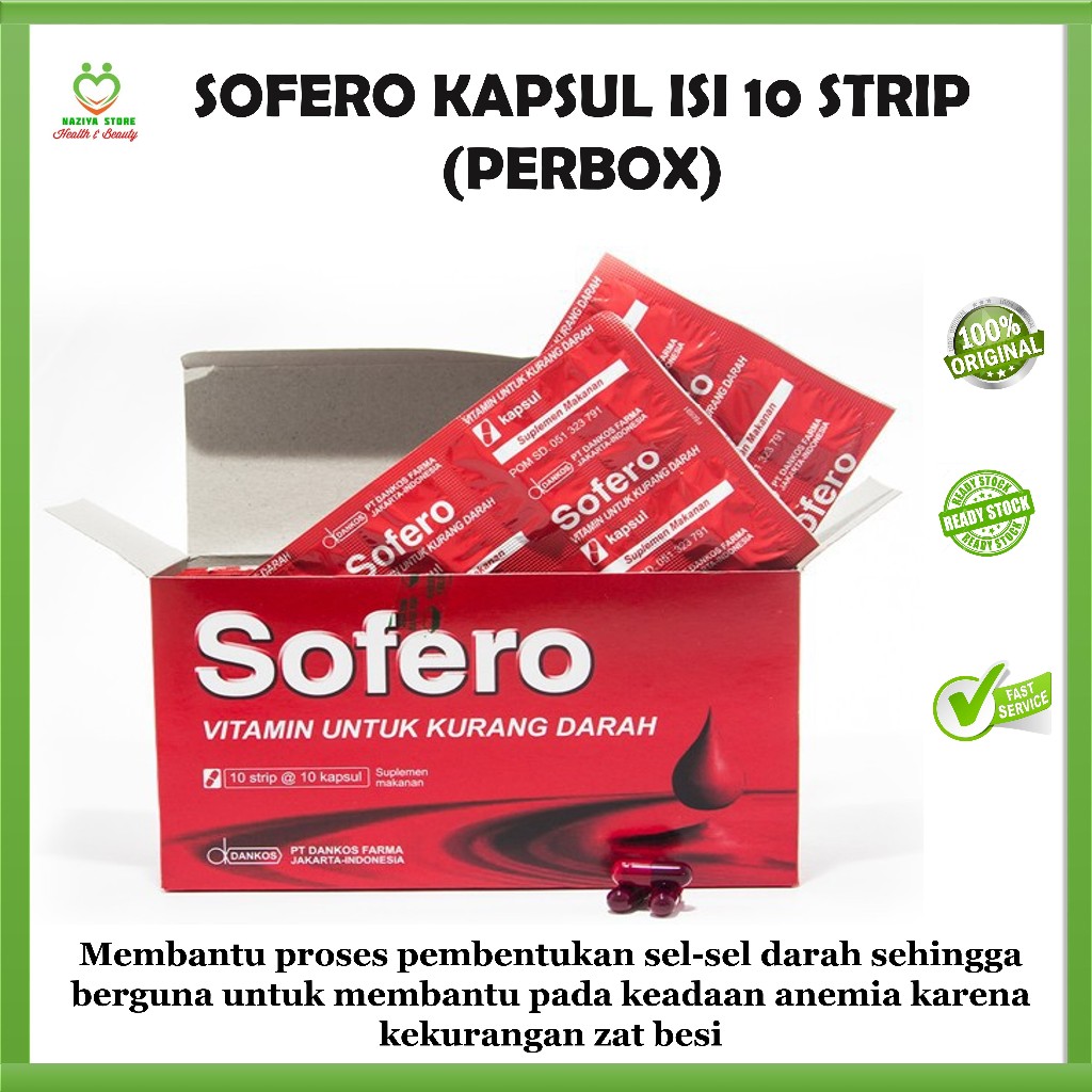 Jual SOFERO ISI 10 STRIP Vitamin Anemia Zat Besi Multivitamin