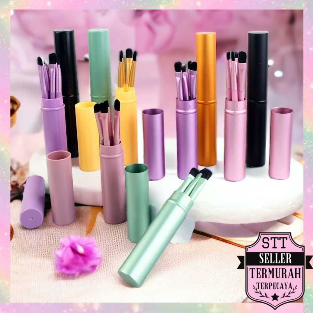 Jual Stt Kuas Make Up Tabung In Bahan Plastik Brush Tabung Mini Isi