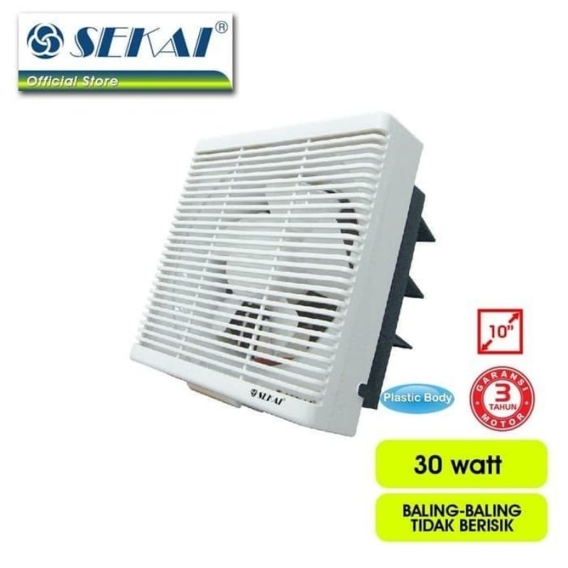 Jual Exhaust Fan 10 Inch SEKAI WEF 1090 Tipe Dinding 25 Cm Plastik