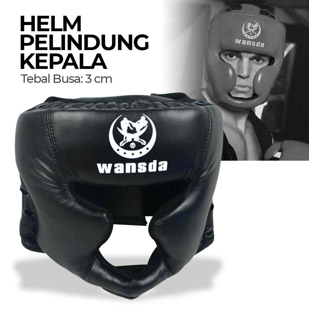 Jual Wansda Helm Pelindung Kepala Head Protector Helmet Sanda Boxing