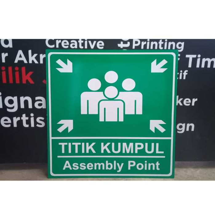 Jual Rambu Titik Kumpul Assembly Point Acp Ukuran Cm X Cm