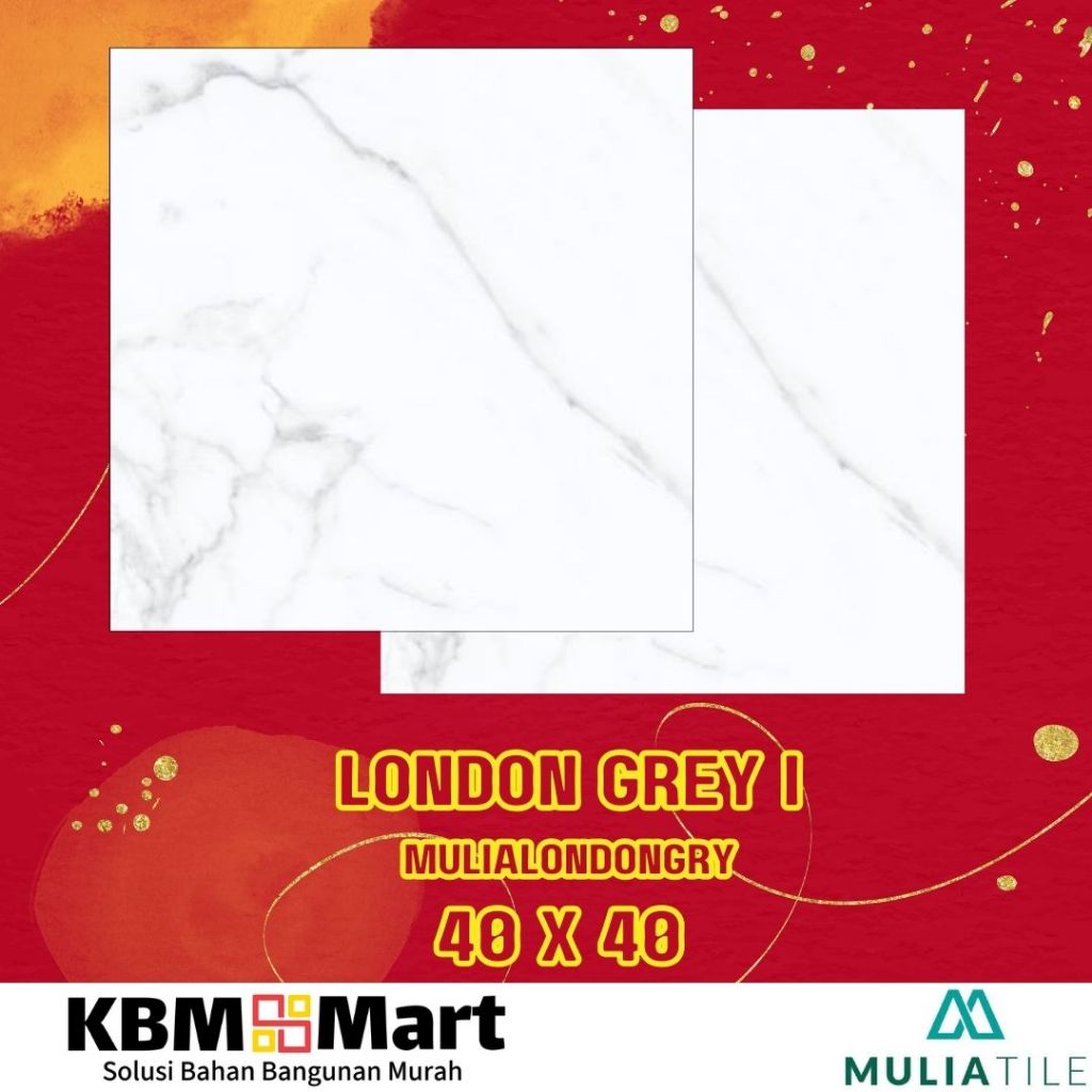 Jual Keramik Mulia 40x40 London White Grade A KW 1 Lantai Glossy Kilap