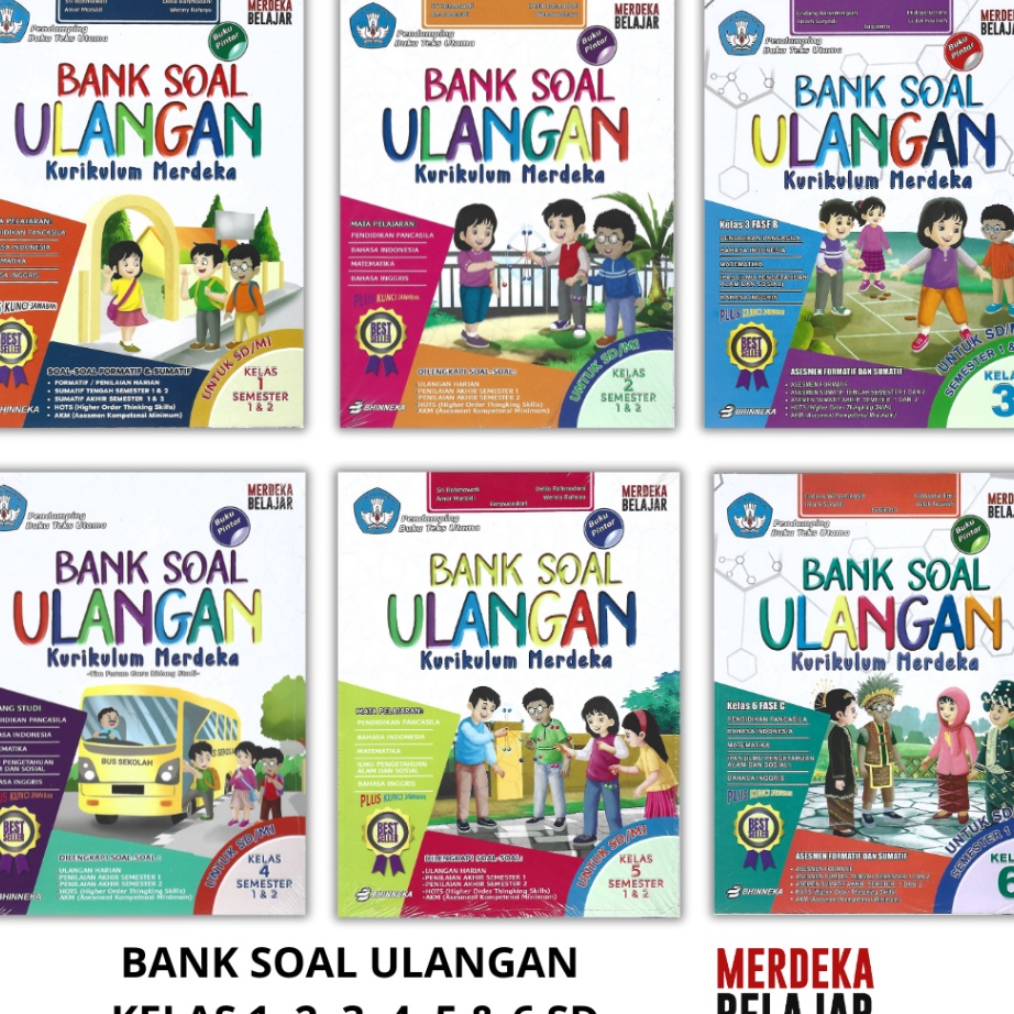 Jual KODE T9T9T BUKU BANK SOAL ULANGAN KURIKULUM MERDEKA KELAS 1 S