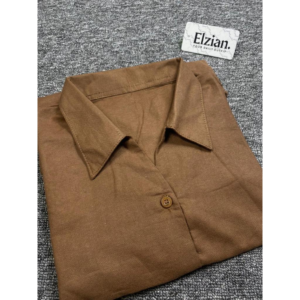 Jual Vola Shirt Kemeja Wanita Vintage Kemeja Linen Lengan Balon