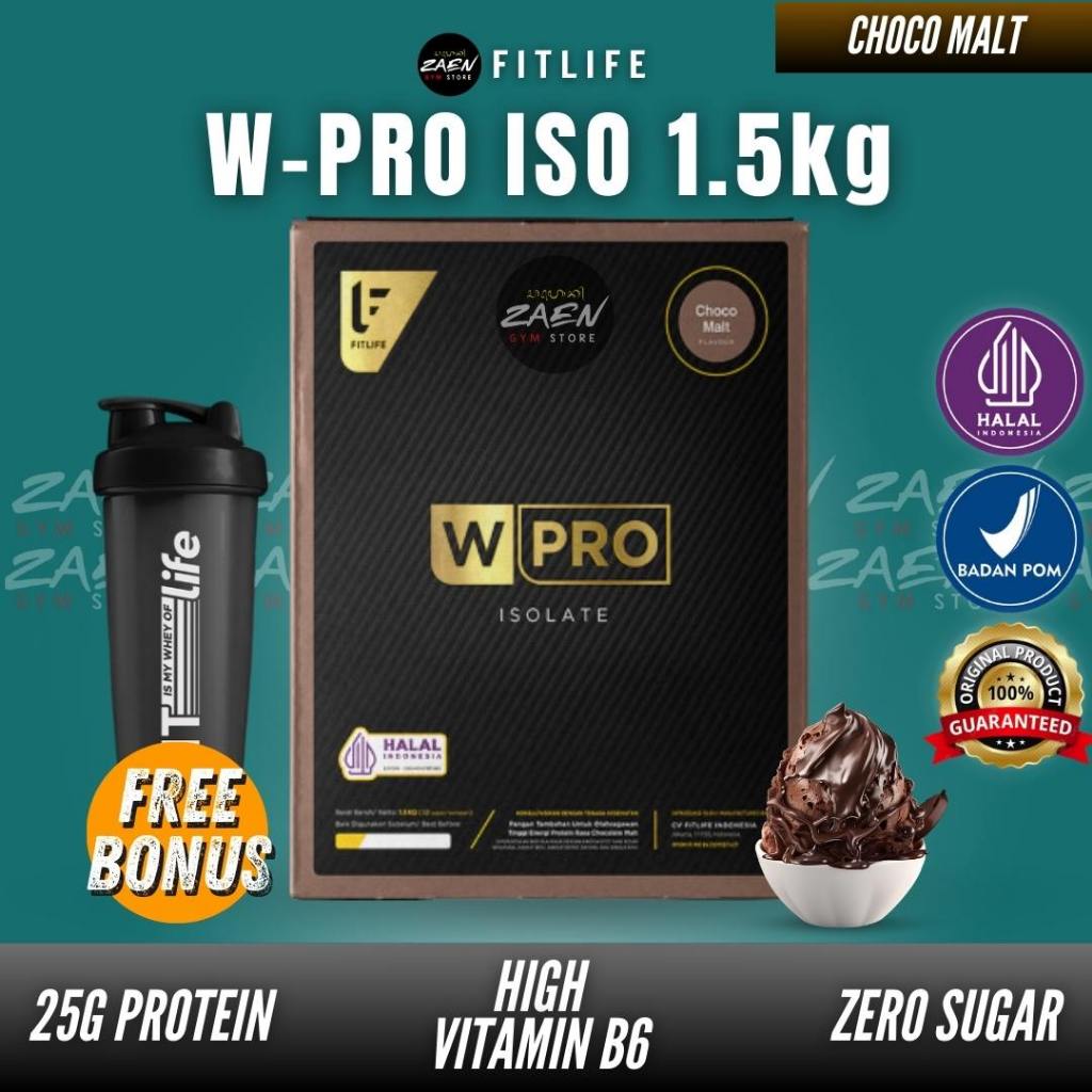 Jual FITLIFE WPRO ISO WHEYPRO 3 3lbs Whey Protein Isolate 50 Servings