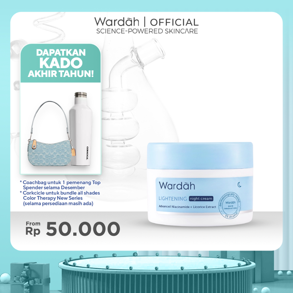 Jual Wardah Lightening Night Cream Krim Malam Dengan Advanced