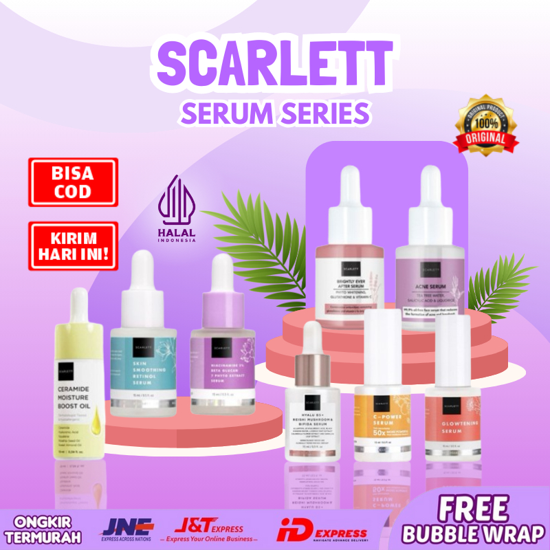 Jual Scarlett Whitening Serum Ready Glowtening Acne Brightly Ever