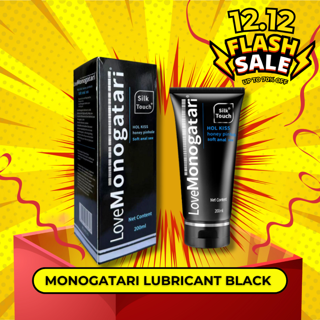 Jual Monogatari Lubricant Silk Touch Black 200 ML Pelumas Terlaris