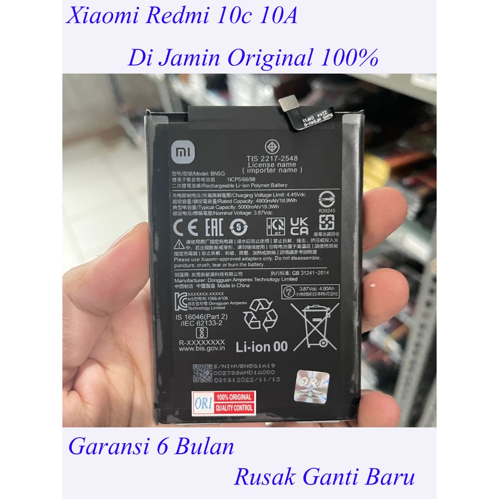 Jual Baterai Battery Xiaom Redmi C A Bn G Original Shopee