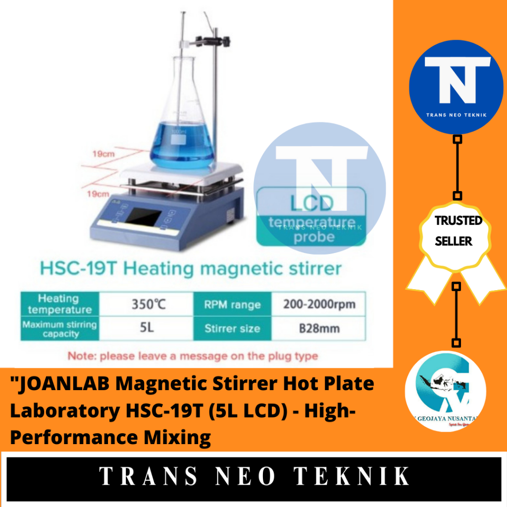 Jual JOANLAB Magnetic Stirrer Hot Plate Laboratory HSC T L LCD High Performance Mixing