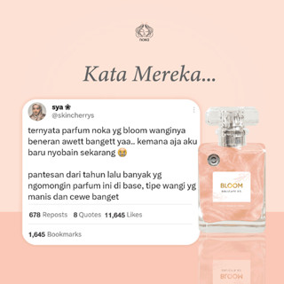 Jual NOKA Perfume BLOOM Eau De Parfum Shopee Indonesia