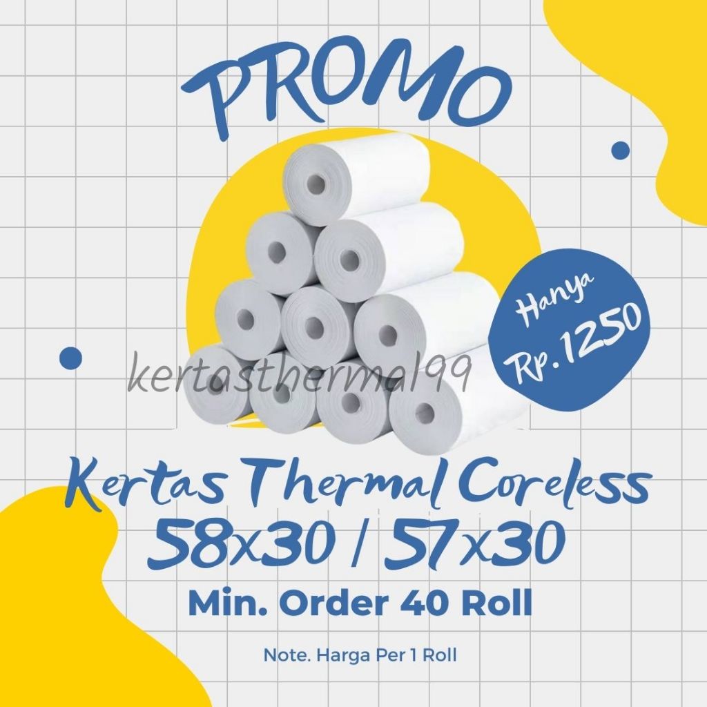 Jual Kertas Struk Thermal Paper Roll Mm X X Termal Edc