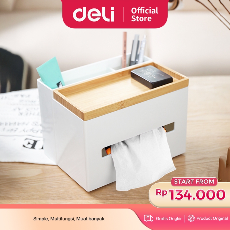 Jual Deli Desk Organizer Tissue Box Kotak Tissue Dan Alat Tulis