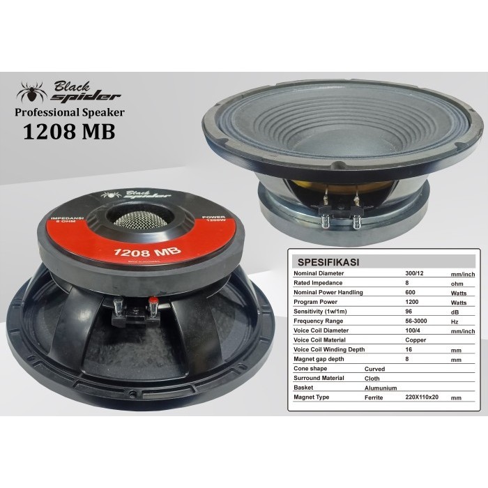 Jual Speaker Komponen Blackspider Mb Black Spider Mb