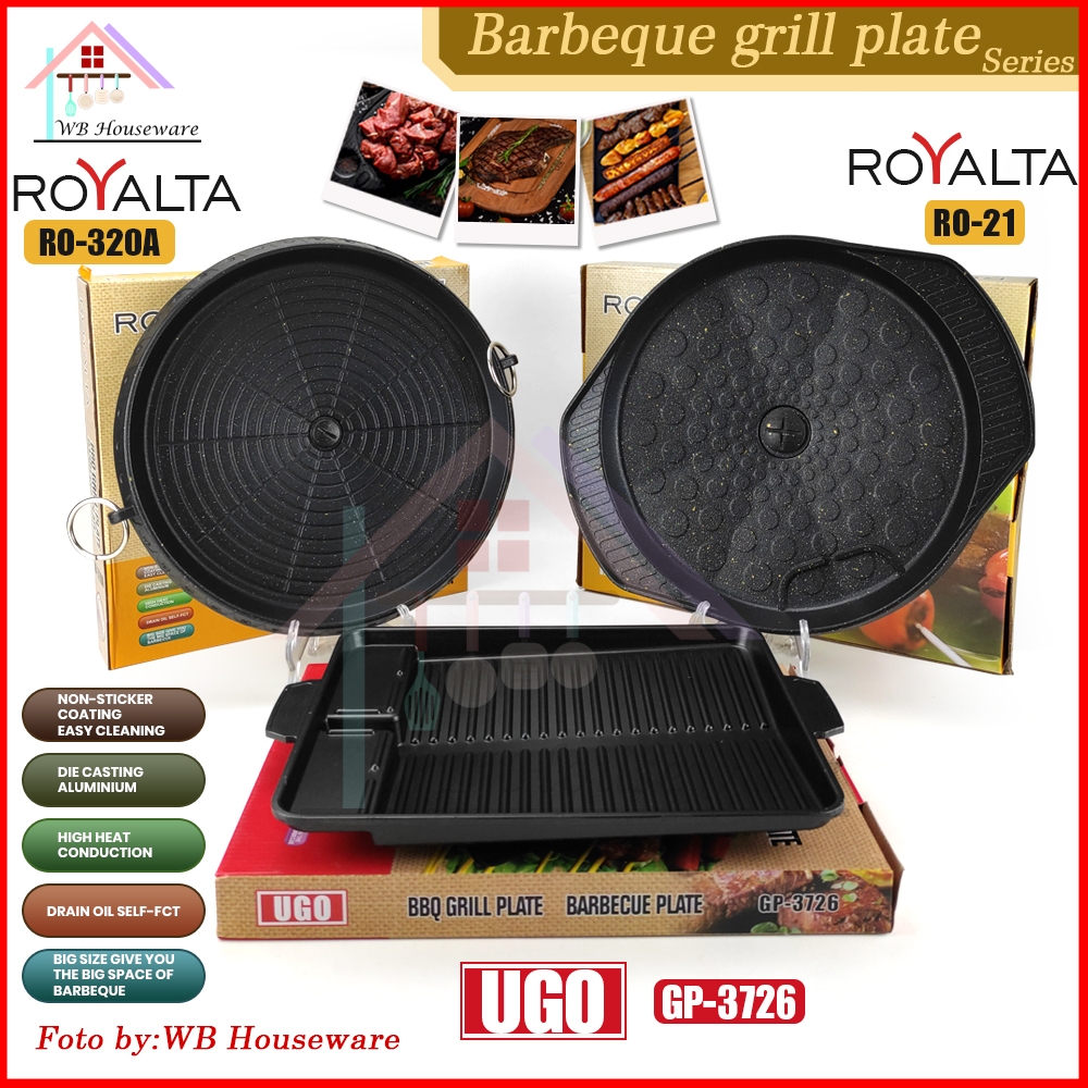 Jual Royalta Panggangan Set Barbeque Grill Pan Bulat Anti Lengket