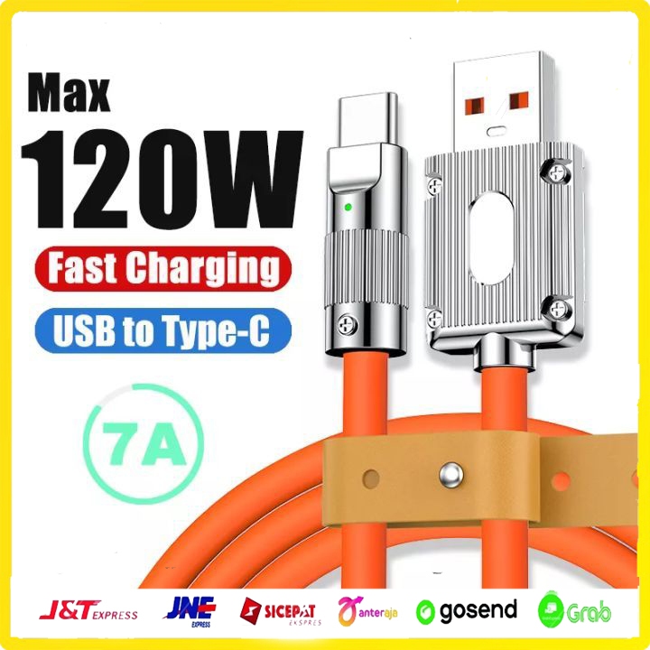 Jual Kabel Data Fast Charging 120W 6A Desain Putar Kabel Data Silikon