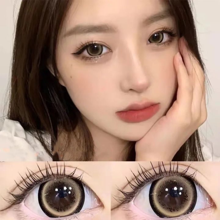 Jual J14 Softlens Hitam Ke Coklat Coklatan 14 8 MM Mata Princess Big