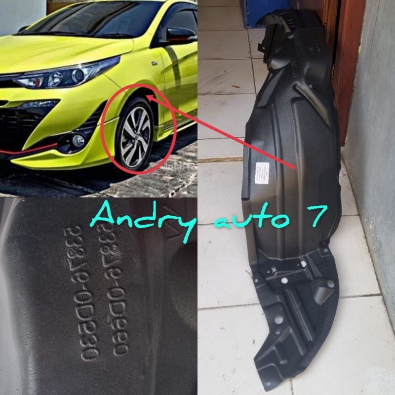 Jual Liner Fender Soakbor Kolong Atas Roda Depan Yaris 2019 2020 2021