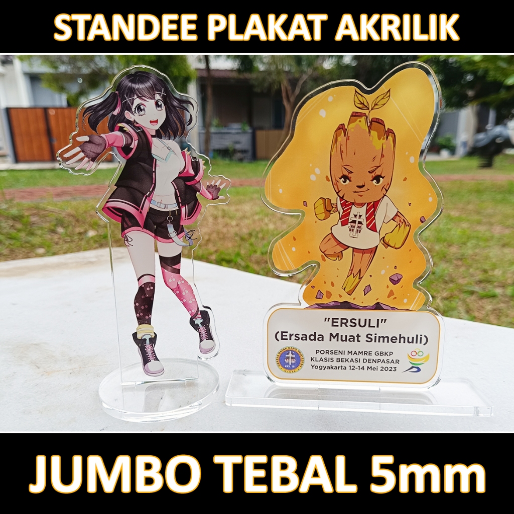 Jual Standee Plakat Akrilik Custom Print Uv Size Jumbo Tebal Mm