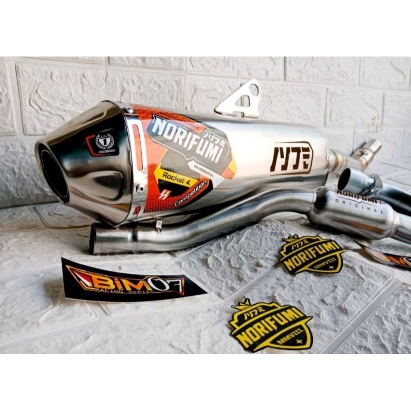 Jual KNALPOT NORIFUMI ROCKET 4 ORANGE PNP KLX CRF D TRACKER WR155