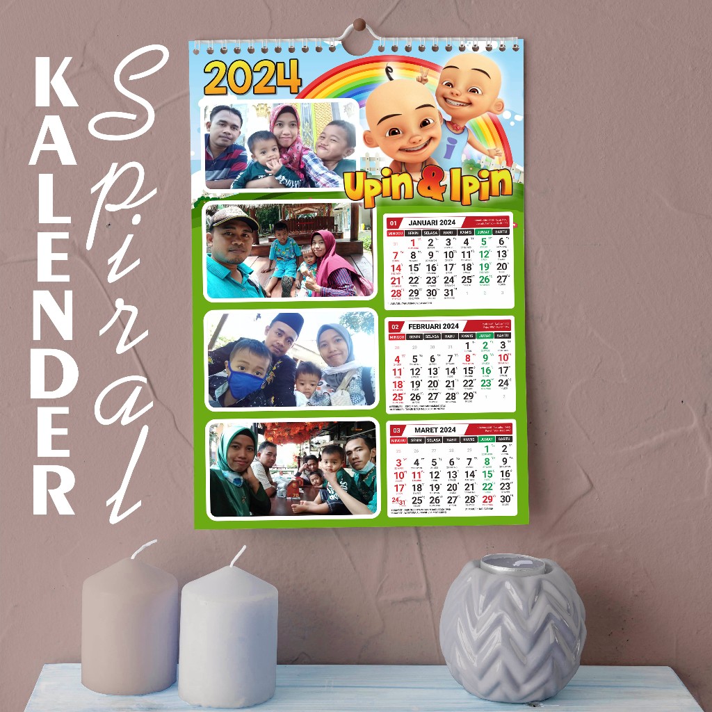 Jual KALENDER SPIRAL ISI 4 LEMBAR KALENDER SPIRAL CUSTOM KALENDER