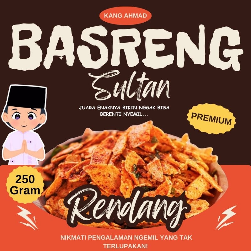 Jual Basreng Rendang Spesial Kemasan Box Gr Pedas Gurih Uenak Mantap