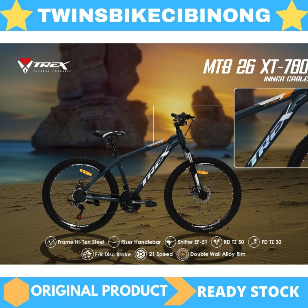 Jual Sepeda Gunung Mtb Trex Xt Disc Brake Speed Shopee