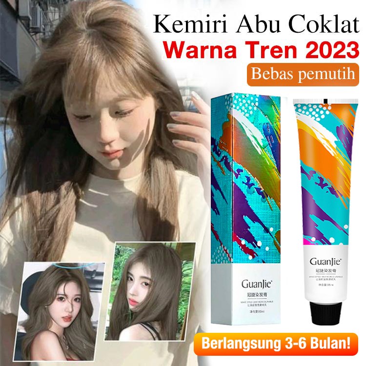 Jual Ready Stockguanjie Pewarna Tanpa Bleaching Ash Brown Hair Color