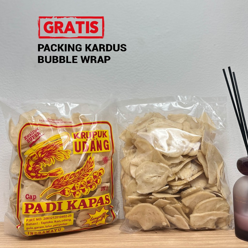 Jual Kerupuk Udang Padi Kapas SIRIHAN 500gr ASLI INDRAMAYU Shopee