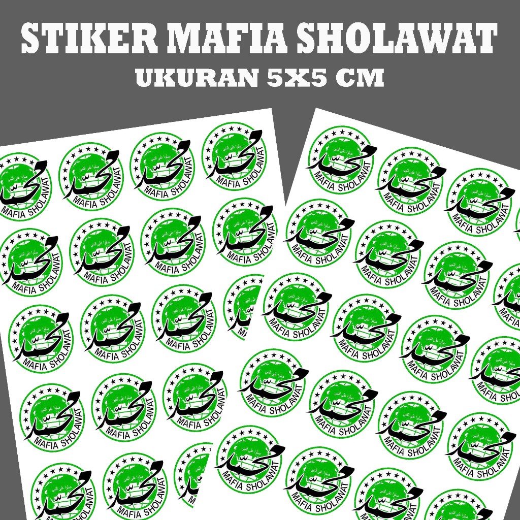 Jual Stiker Mafia Sholawat Isi 20 Pcs Stiker Ukuran 5x5 Cm Logo