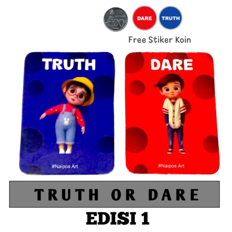 Jual Kartu Permainan TRUTH OR DARE Edisi 1 Dengan Pertanyaan Pilihan