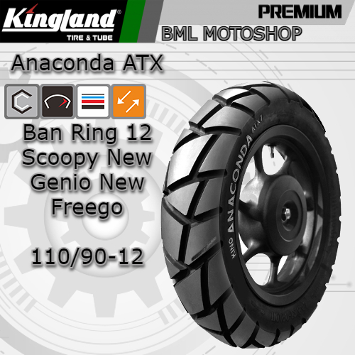 Jual Ban Scoopy Kingland Tubeless Anaconda Atx Free Pentil