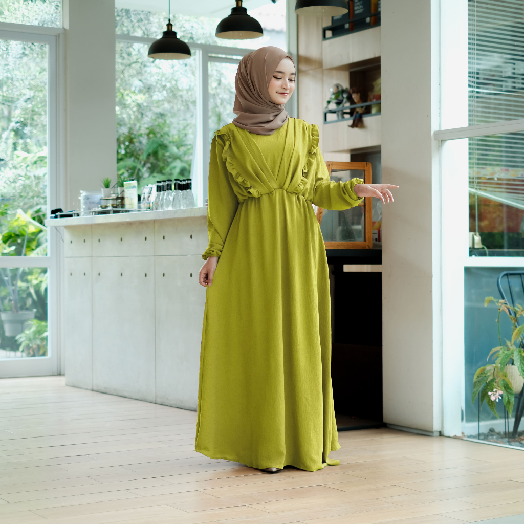 Jual Model Gamis Terbaru 2024 Putih Hitam Polos Simpel Modern Remaja