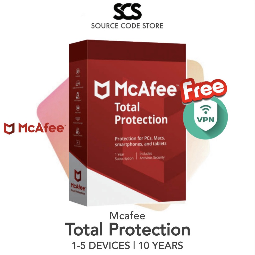 Jual Keren Mcafee Total Protection Latest Version Years Antivirus