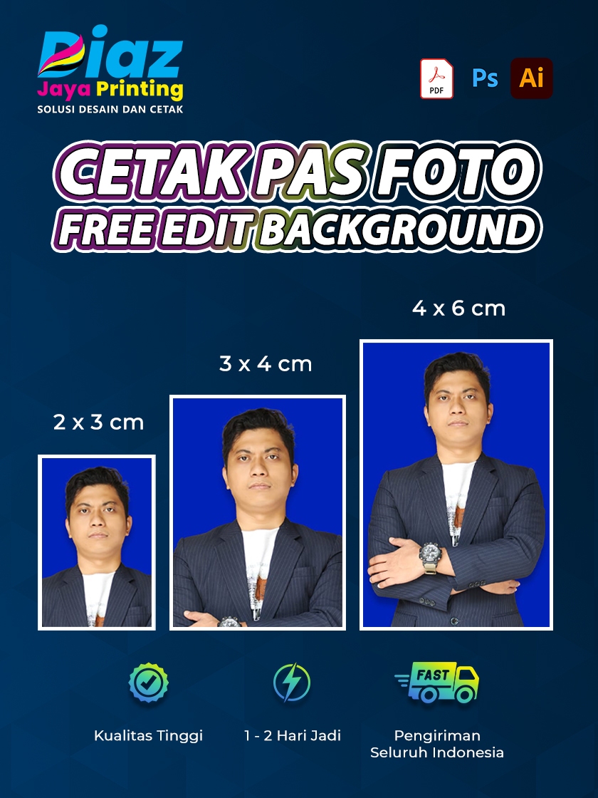 Jual Cetak Pas Foto Untuk Lamaran Kerja Kantor 4x6 3x4 2x3 Shopee