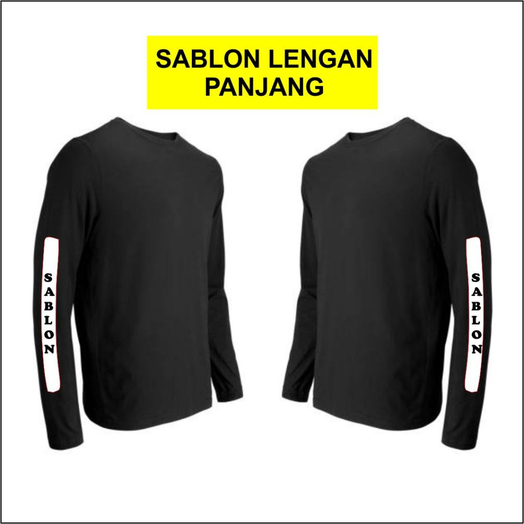 Jual Nambah Posisi Kaos Depan Belakang Tambah Lengan Panjang Custom